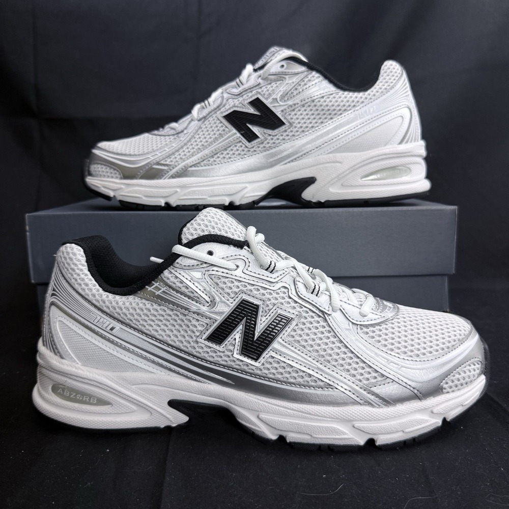 New Balance 740 Sneakers Mesh White Silver U740NW2 Men's Size 11 Women's 12.5